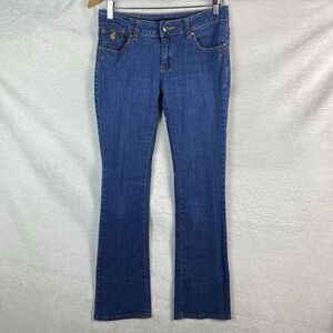 Vtg Y2K Rocawear Dragon Embroidered Jeans Womens Size 7 Boot‎ Cut 2000s